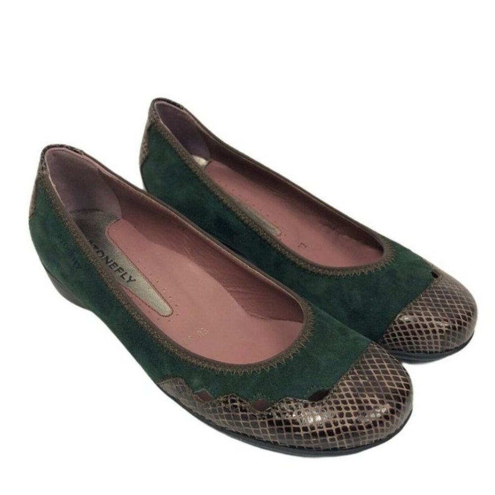 Stonefly Green flats Stonefly Flats Green Suade confort Stonefly shoes 6.5